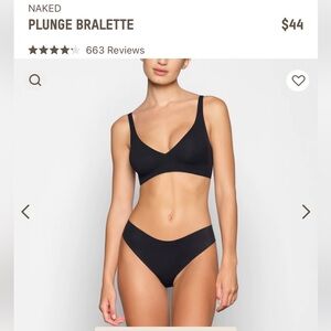SKIMS Naked Plunge Bralette x2